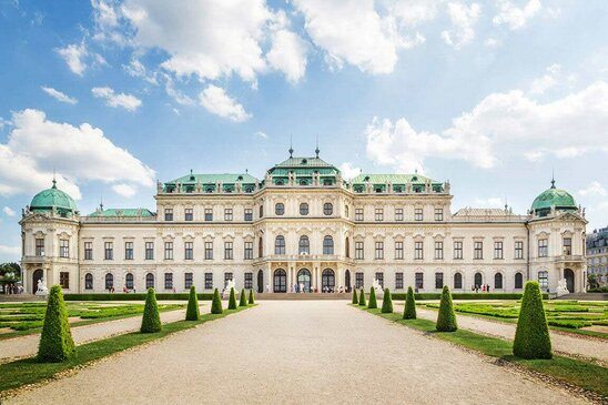 Das Schloss Belvedere, Wien, Österreich Das Belvedere Museum in Wien.